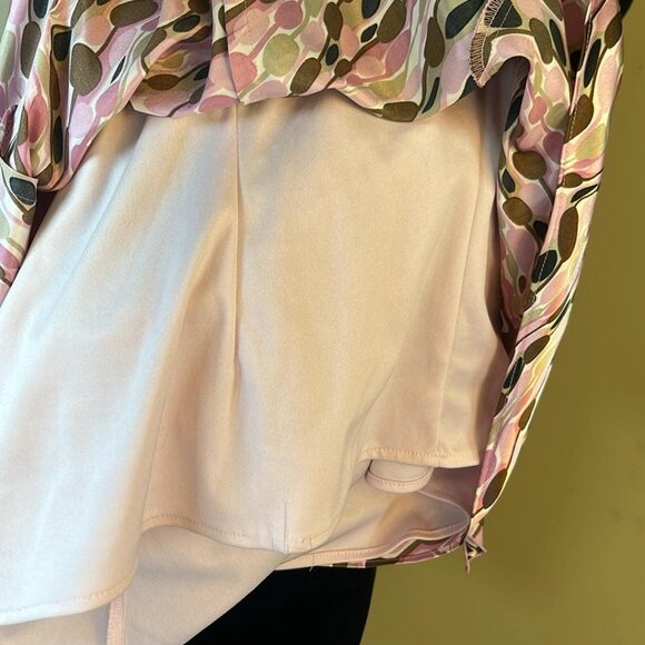 Y2K 90s MSK XL Silkie Pull Over Short Flutter Sleeve Top Whimsy Fairy Coquette - Picture 8 of 10